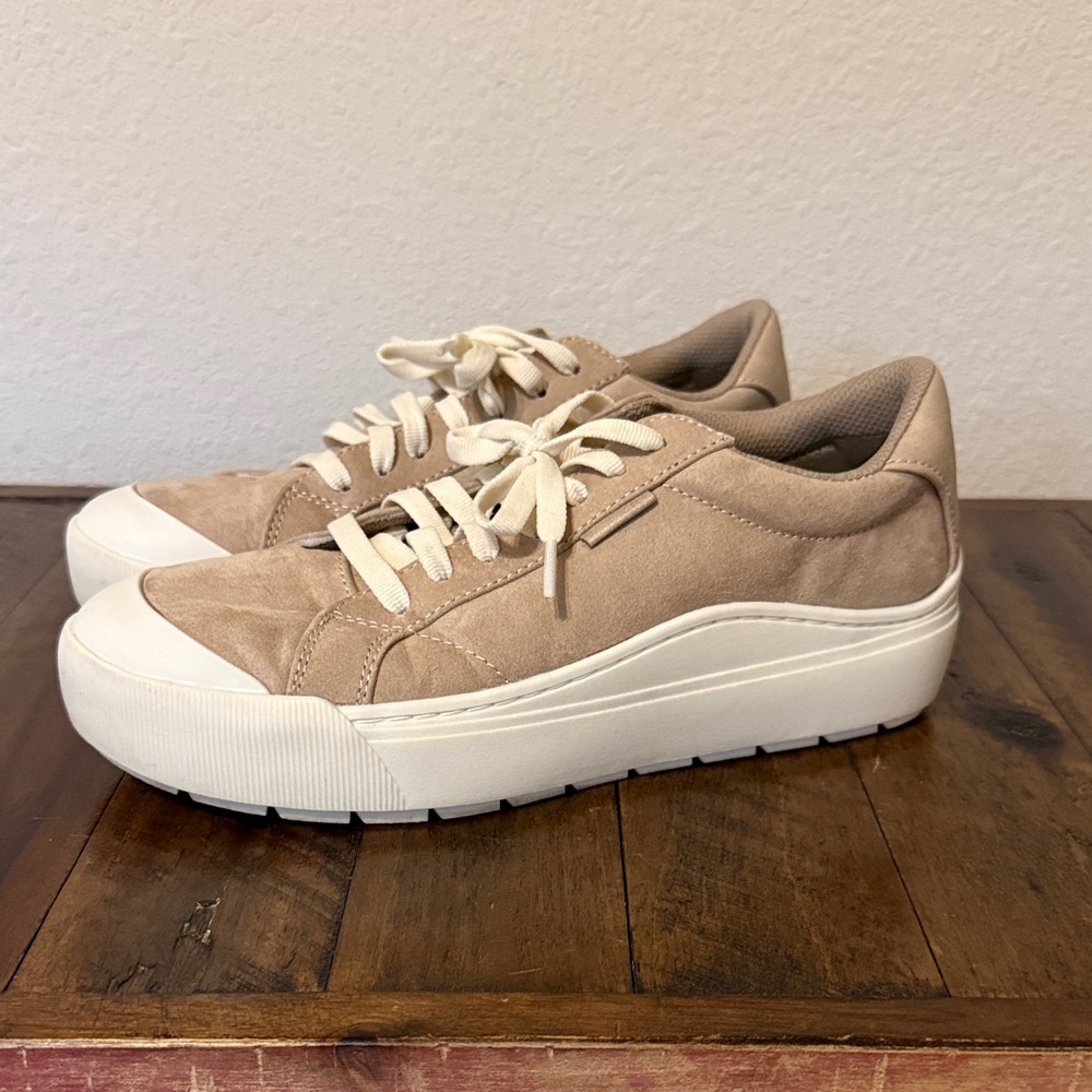 Dr. Scholl's Time Off Go Women's Platform Sneakers Taupe Size 8